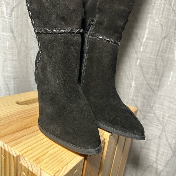 Free People Riley Whipstitch Tall Boots, 3” heel, Size 37/ 7 US EUC - Picture 10 of 12
